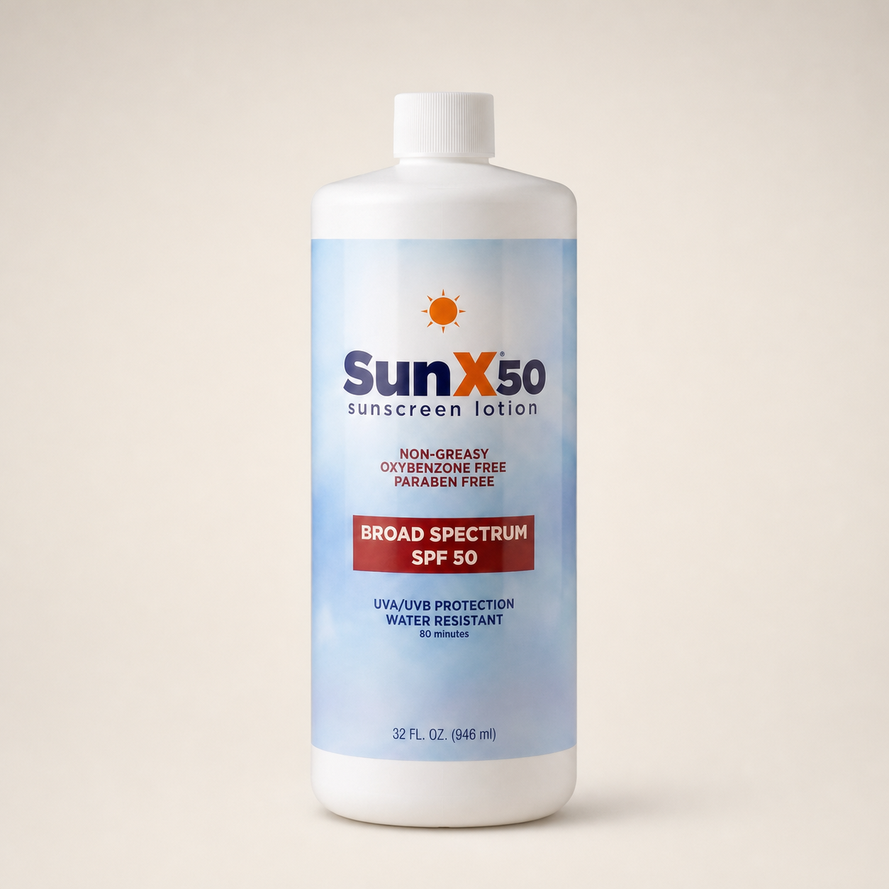 SunX 50 Refill Bottle (32 oz Quart)