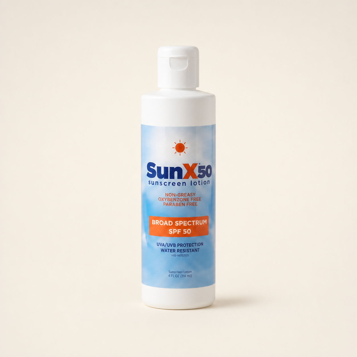 SunX 50 Sunscreen Lotion (4 oz Bottle)