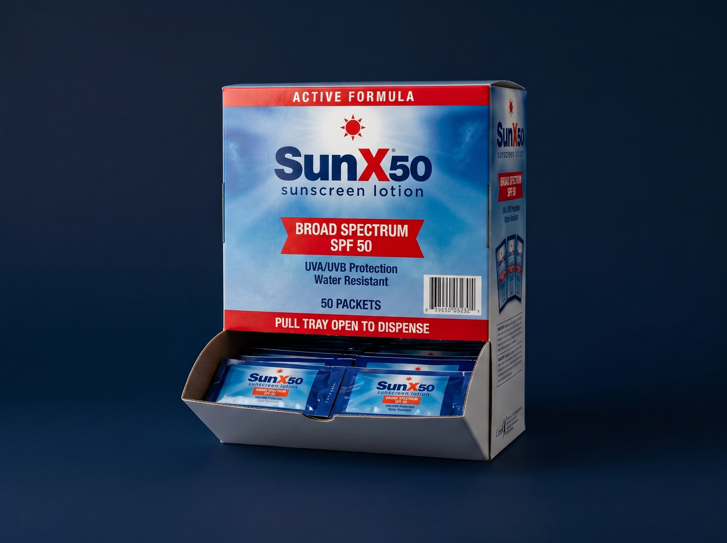SunX 50 Wallmount Dispenser Box (50 Packets)