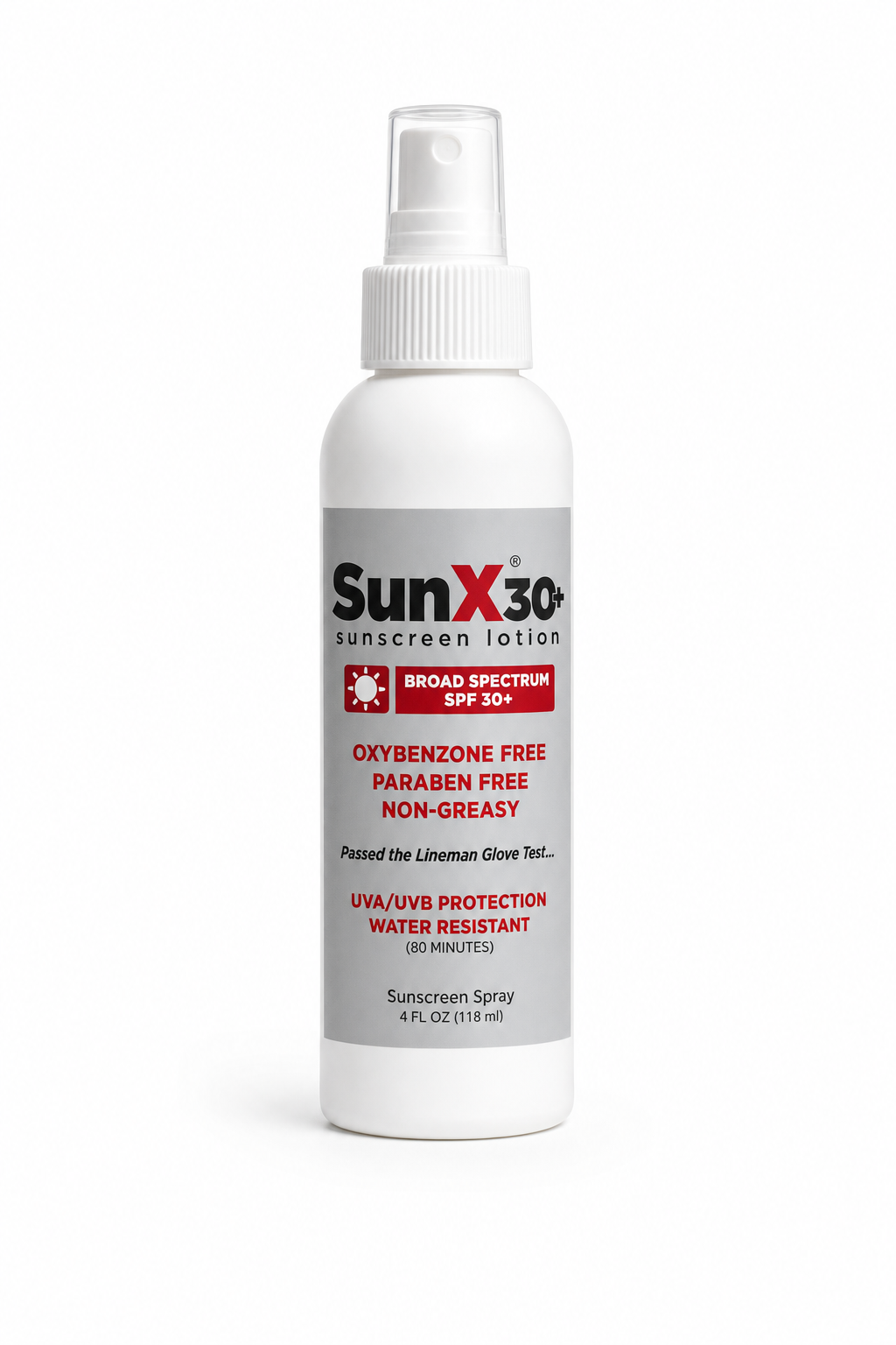 SunX 30+ Continuous Spray Bottle (4 oz)
