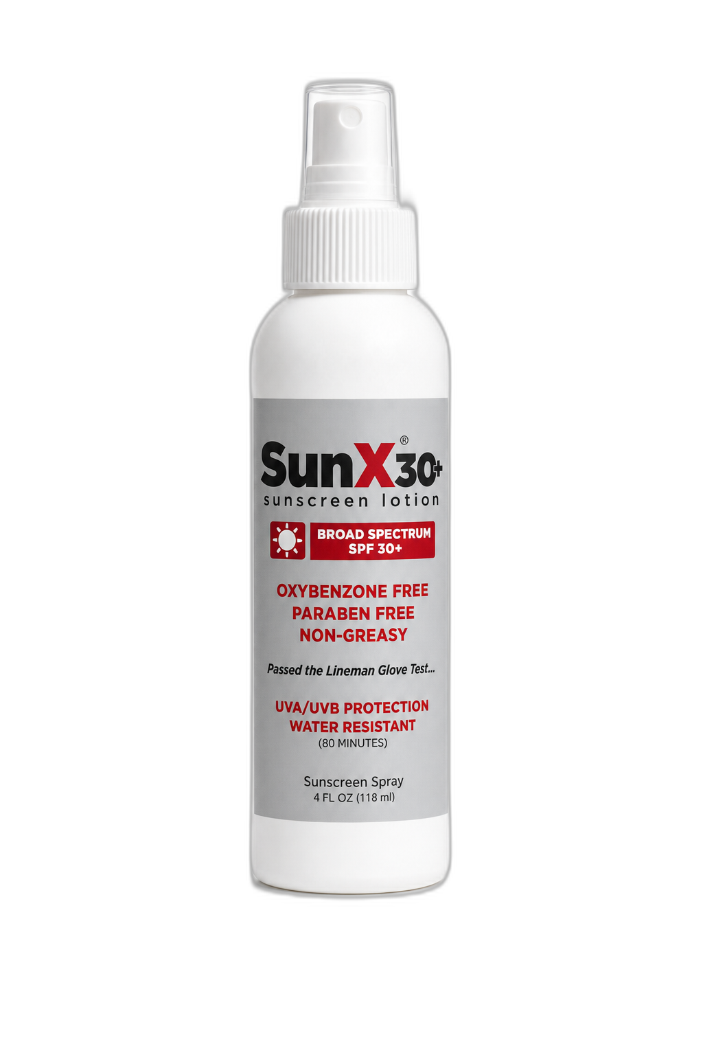 SunX 30+ Continuous Spray Bottle (4 oz)