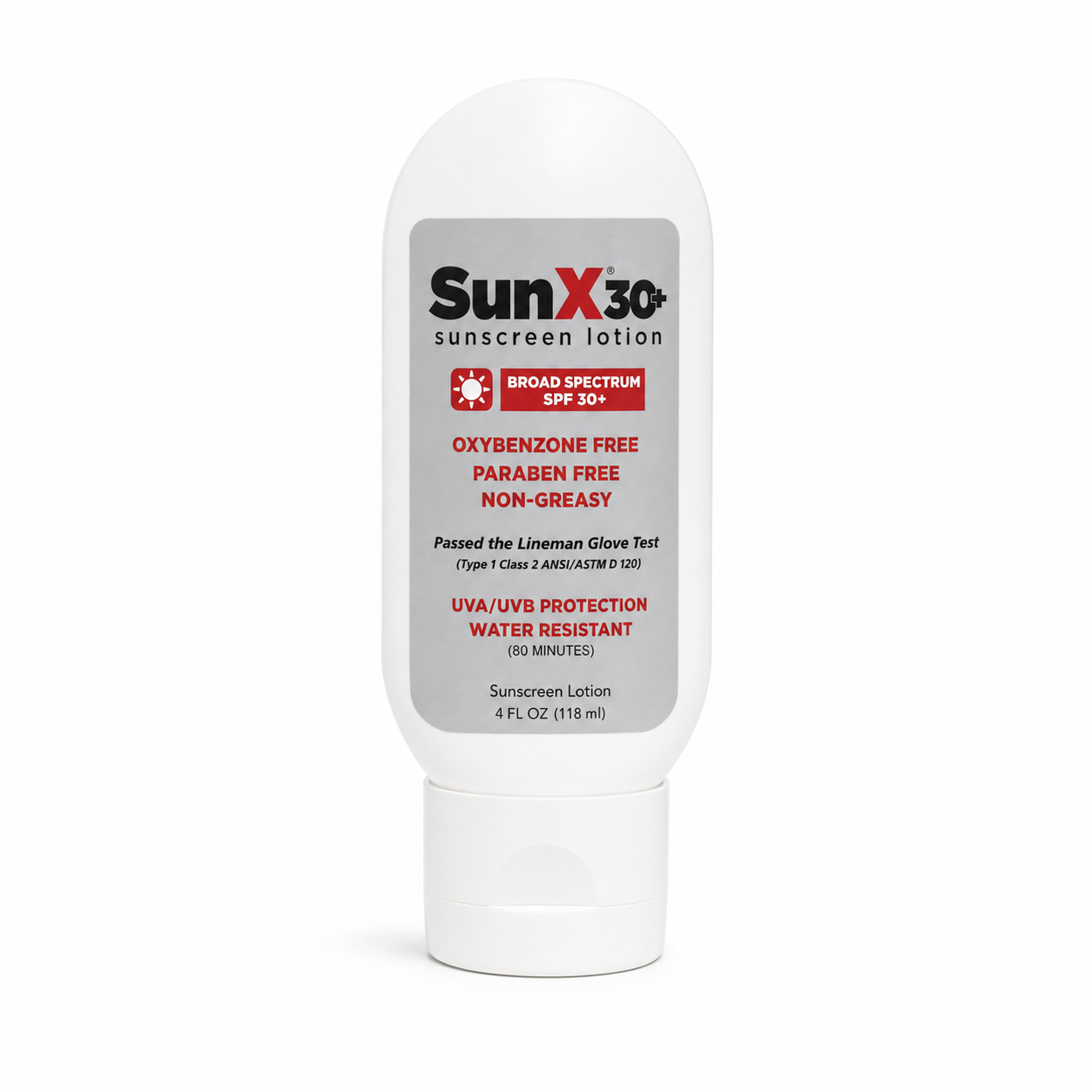 SunX 30+ Sunscreen Lotion (4 oz Bottle)