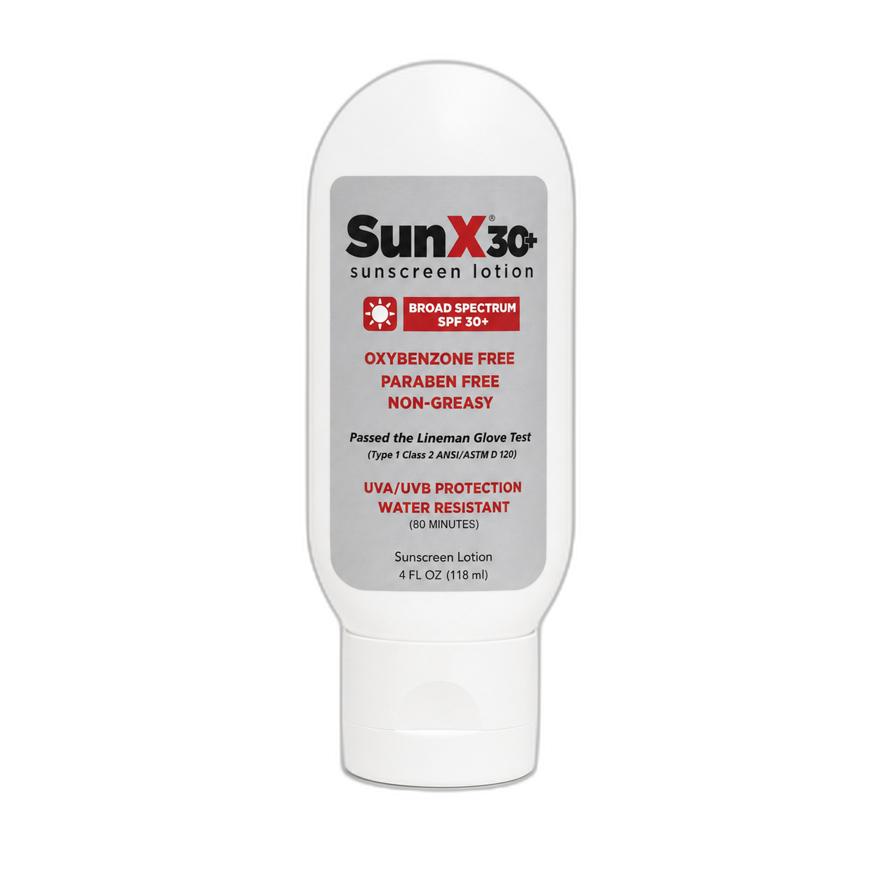 SunX 30+ Sunscreen Lotion (4 oz Bottle)
