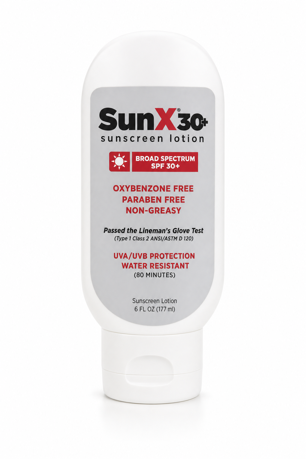 SunX 30+ Sunscreen Lotion (6 oz Bottle)