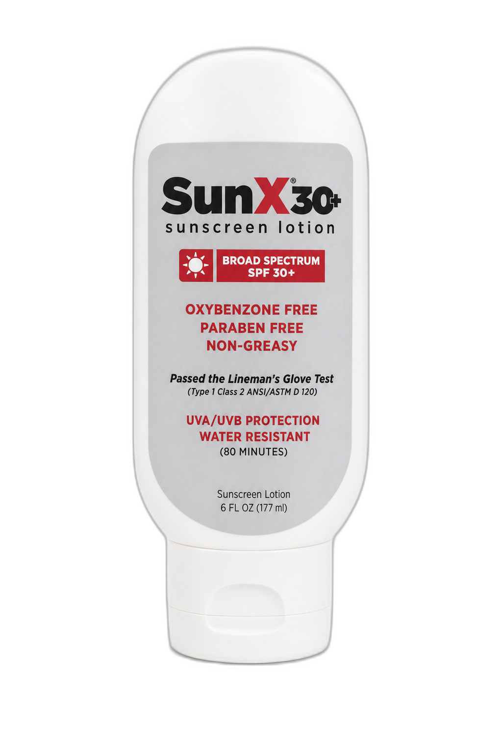 SunX 30+ Sunscreen Lotion (6 oz Bottle)