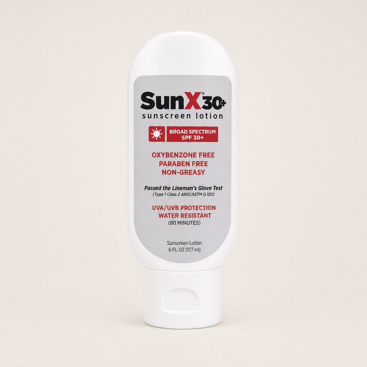 SunX 30+ Sunscreen Lotion (6 oz Bottle)